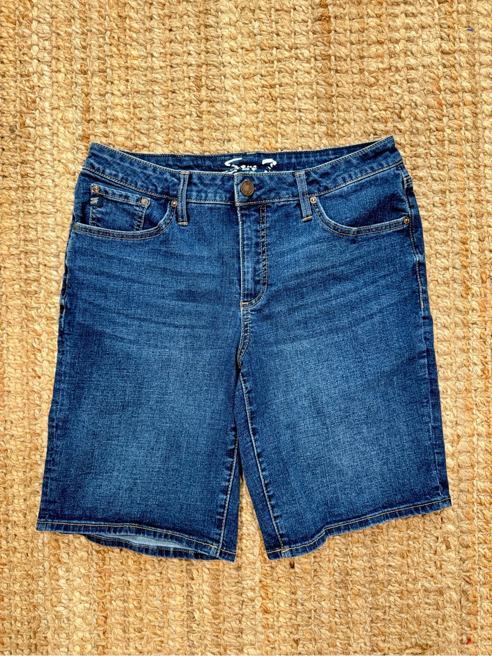 Seven7 Brand Dark Wash Denim Bermuda Shorts